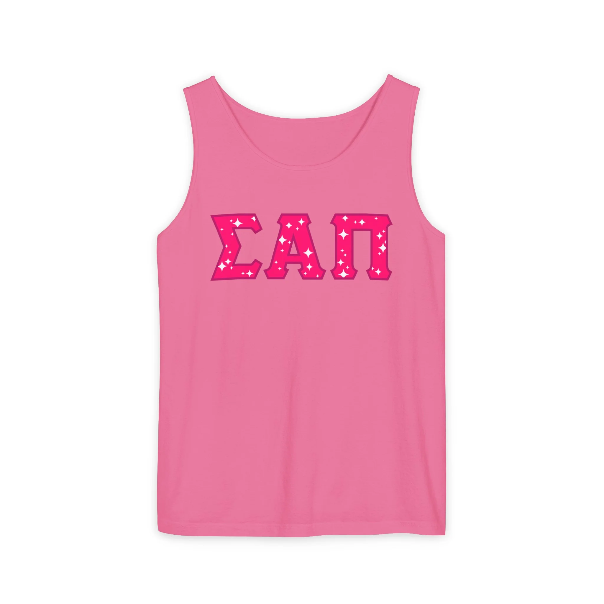 Sigma Alpha Pi Tank Top - Pink logo - Image 4