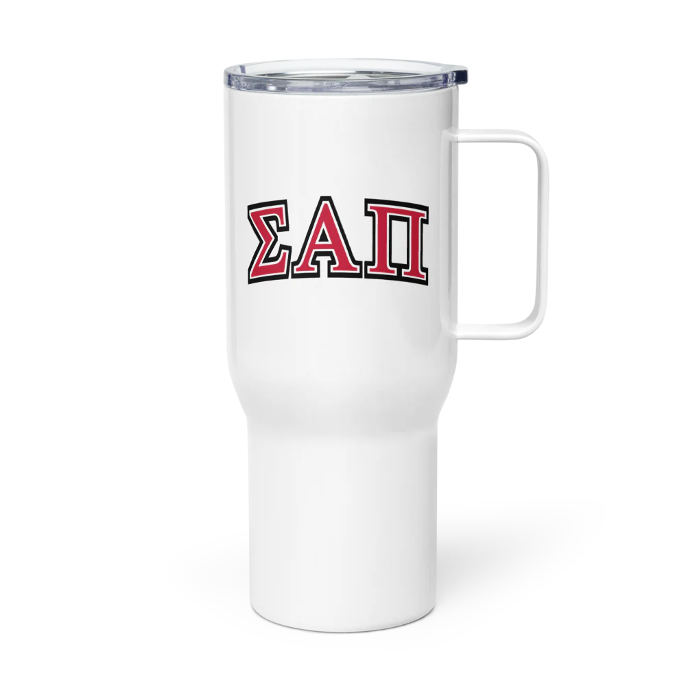 Sigma Alpha Pi TRAVEL MUG WITH HANDLE, 25 OZ - Image 3