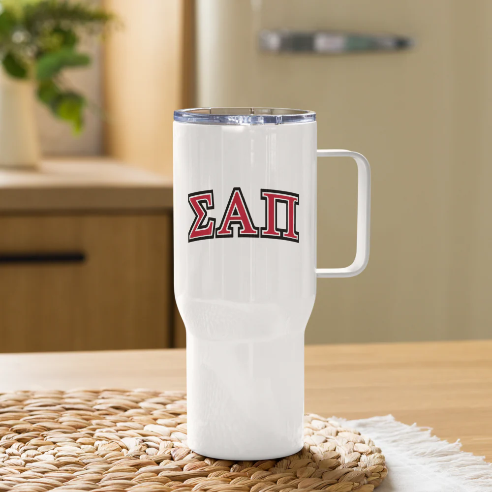 Sigma Alpha Pi TRAVEL MUG WITH HANDLE, 25 OZ - Image 7
